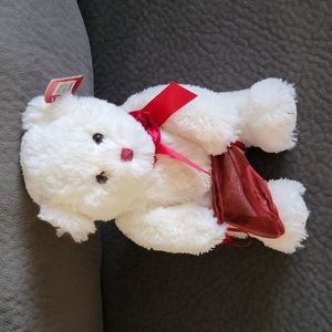 Godiva Collectible Gund Bear with Rose Ribbon on the neck